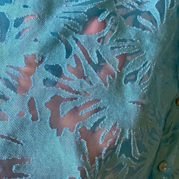 Button Down Slightly Sheer S/M button down shirt - Picture 2 of 3